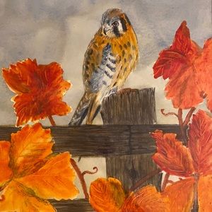 Original Watercolor 16x20 The Watcher